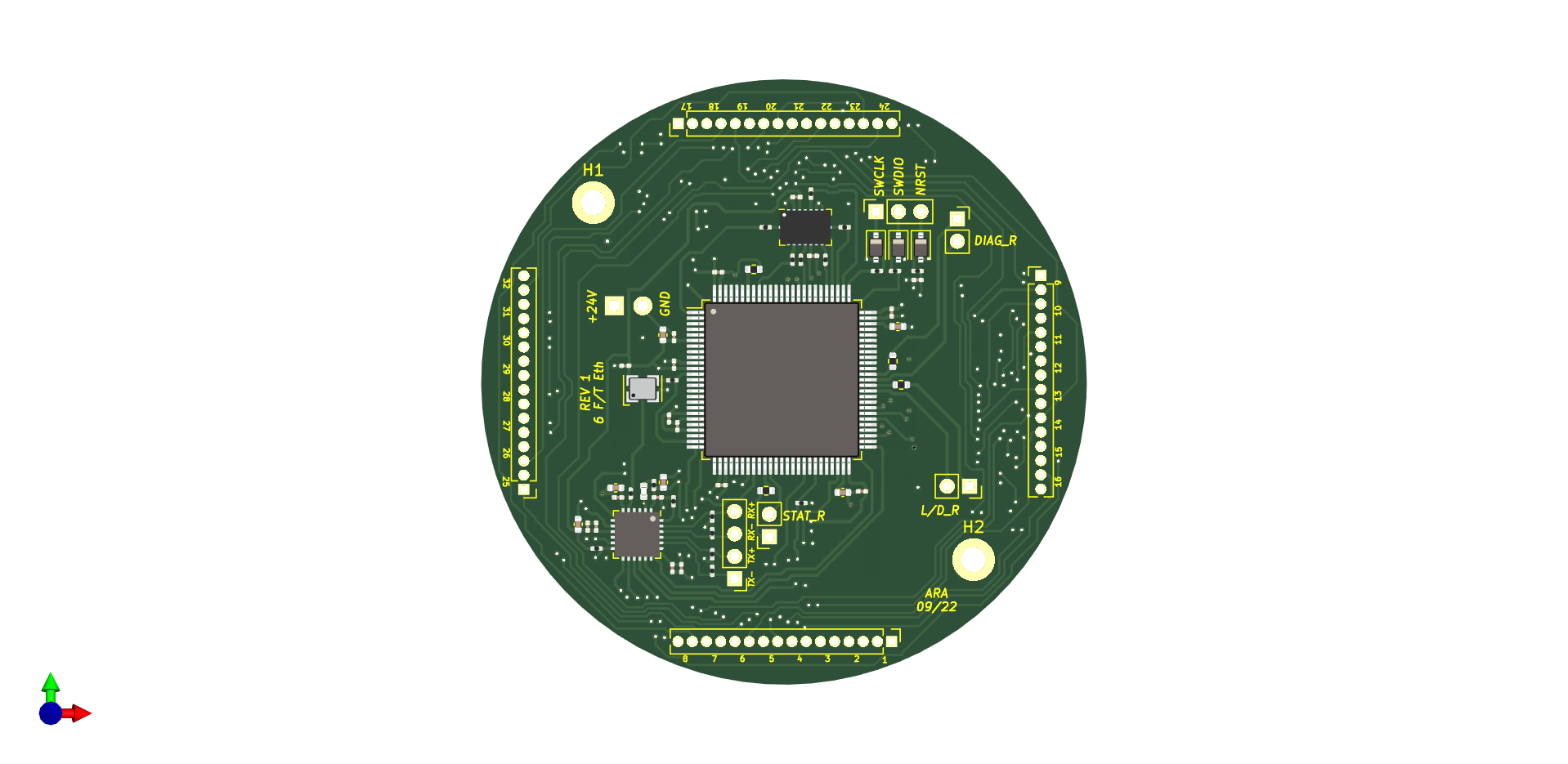 Papan sensor gaya enam sumbu EthernetFS
